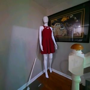 Burgundy skater dress medium